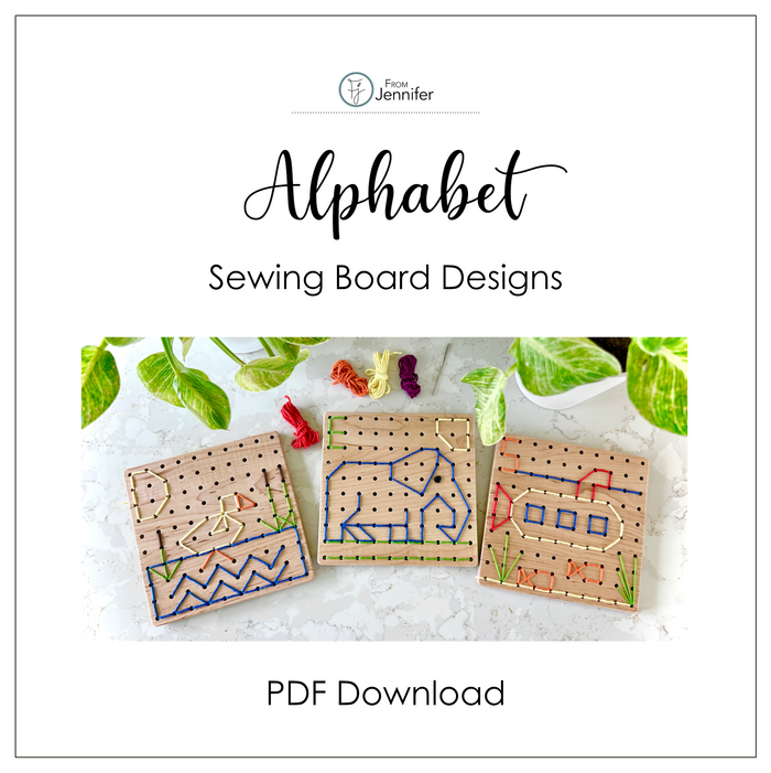 PDF: Sewing Board "Alphabet Designs"