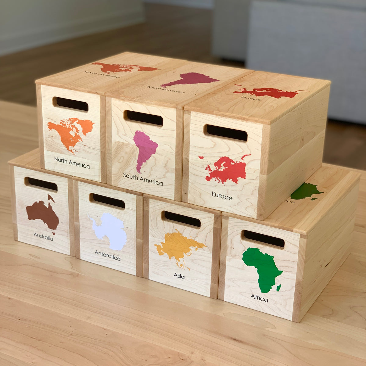 Montessori Continent Boxes - Full Set