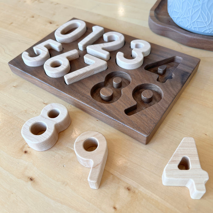 0-9 Number Puzzle - Maple Pieces