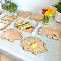 Wooden Animal Plate – Snack Tray, Cutting Board & Charcuterie Board in One