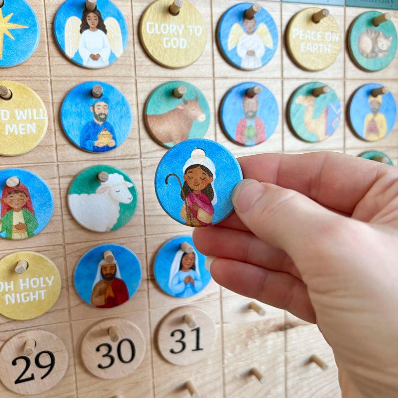Advent Calendar Coins - Colorful Nativity