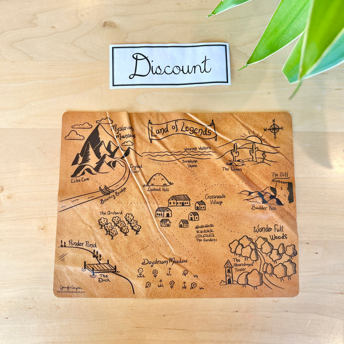 DISCOUNT Leather Map - Land of Legends