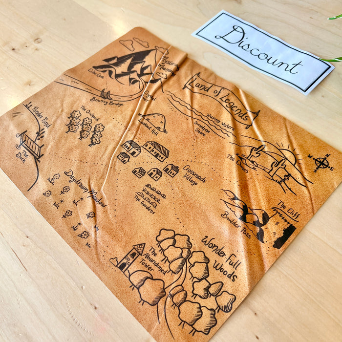 DISCOUNT Leather Map - Land of Legends