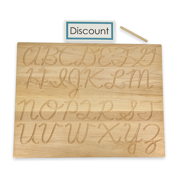 DISCOUNT Cursive Alphabet Tracing Board - UPPERCASE ONLY