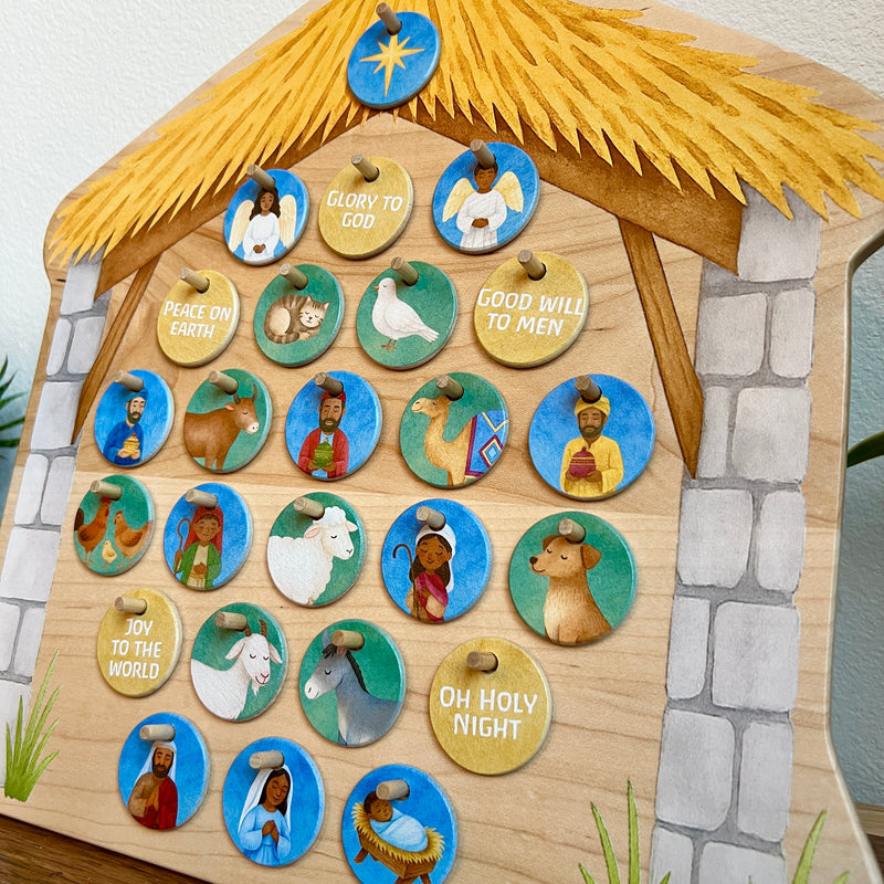 Colorful Nativity Advent Calendar