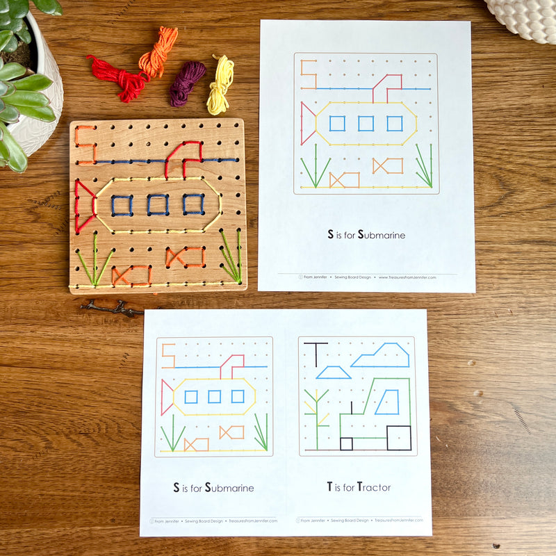 PDF: Sewing Board "Alphabet Designs"
