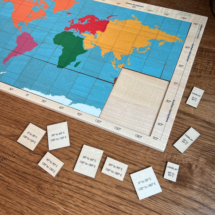 Latitude & Longitude Puzzle Map