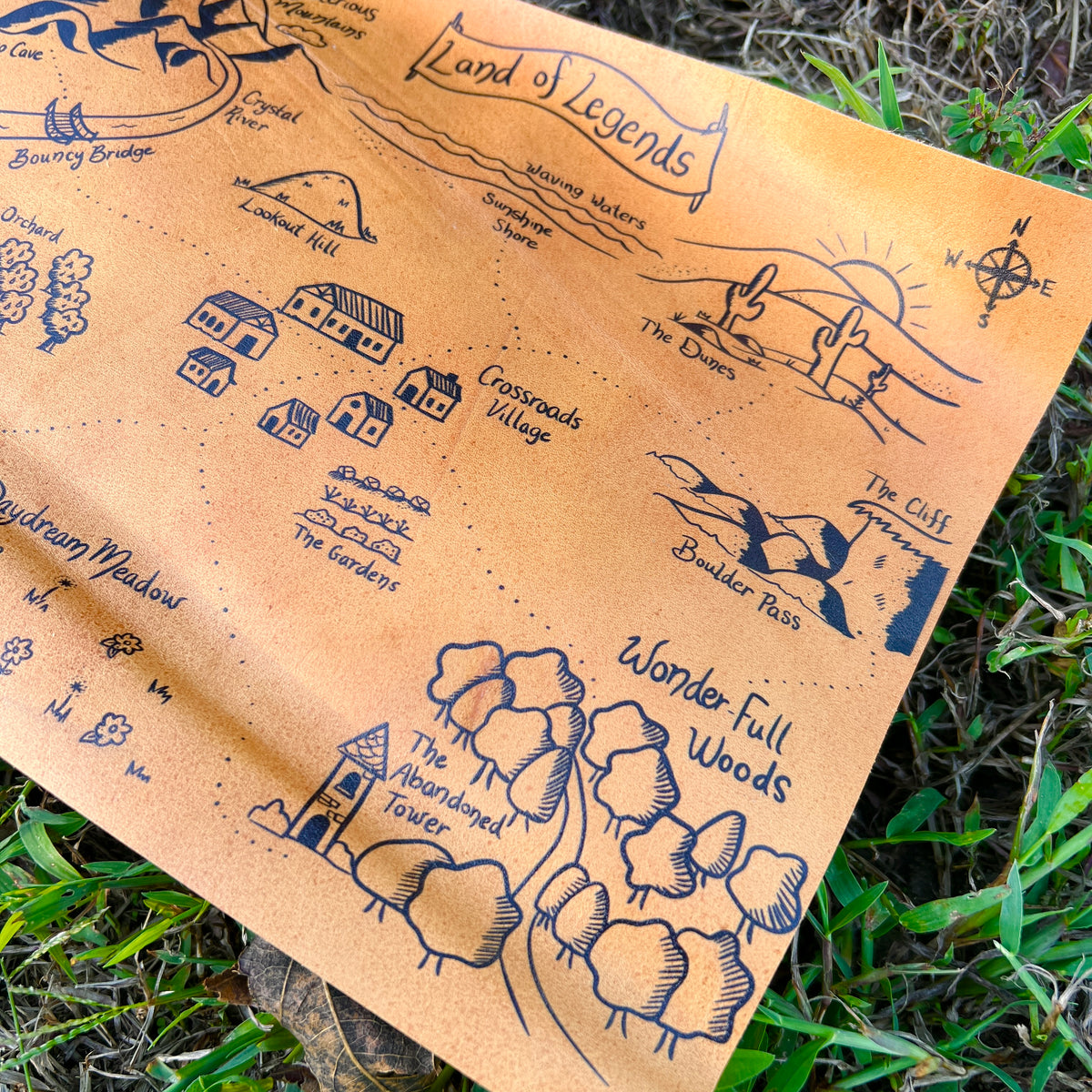 Leather Map - Land of Legends