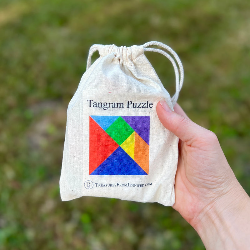 Rainbow Wooden Tangram Puzzle