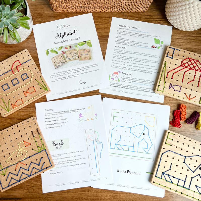 PDF: Sewing Board "Alphabet Designs"