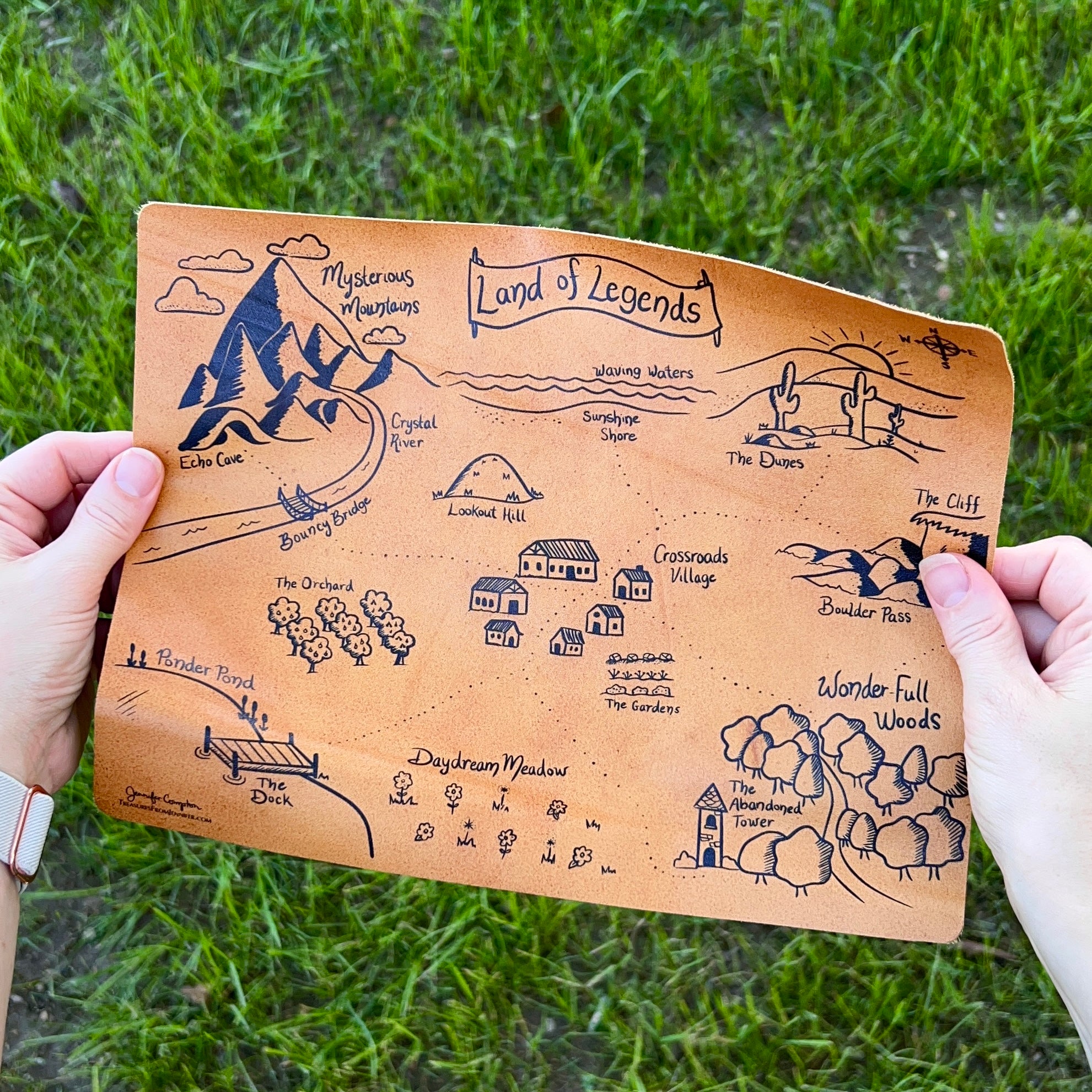 Leather Map - Land of Legends – Treasures From Jennifer