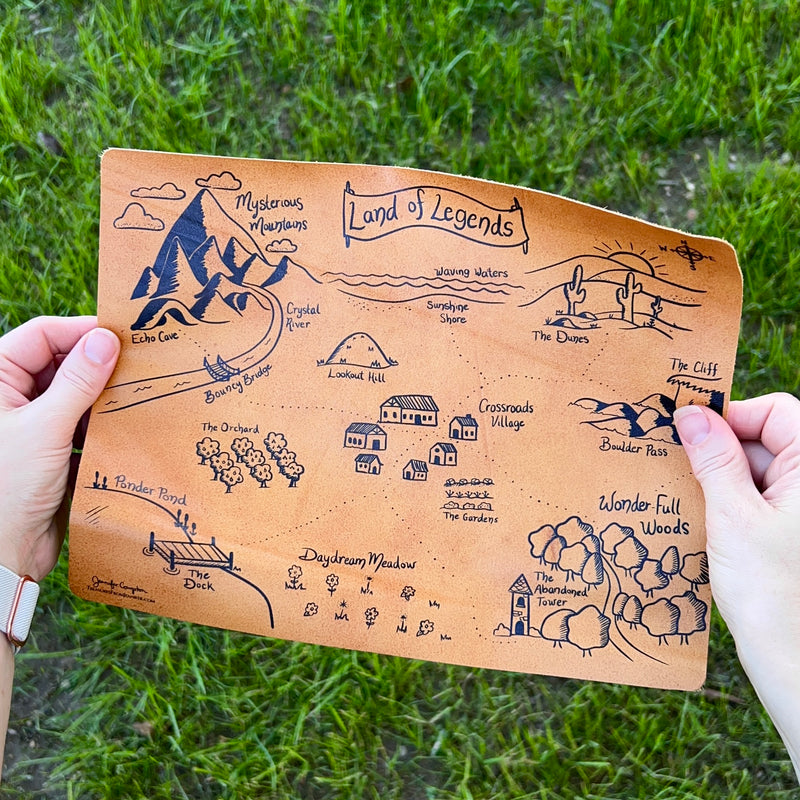 Leather Map - Land of Legends