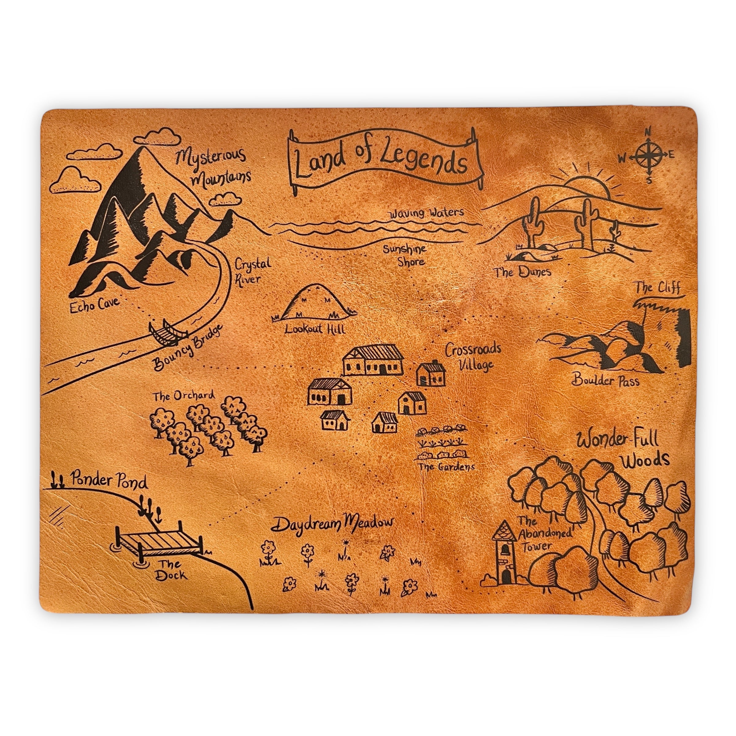 Leather Map - Land of Legends – Treasures From Jennifer