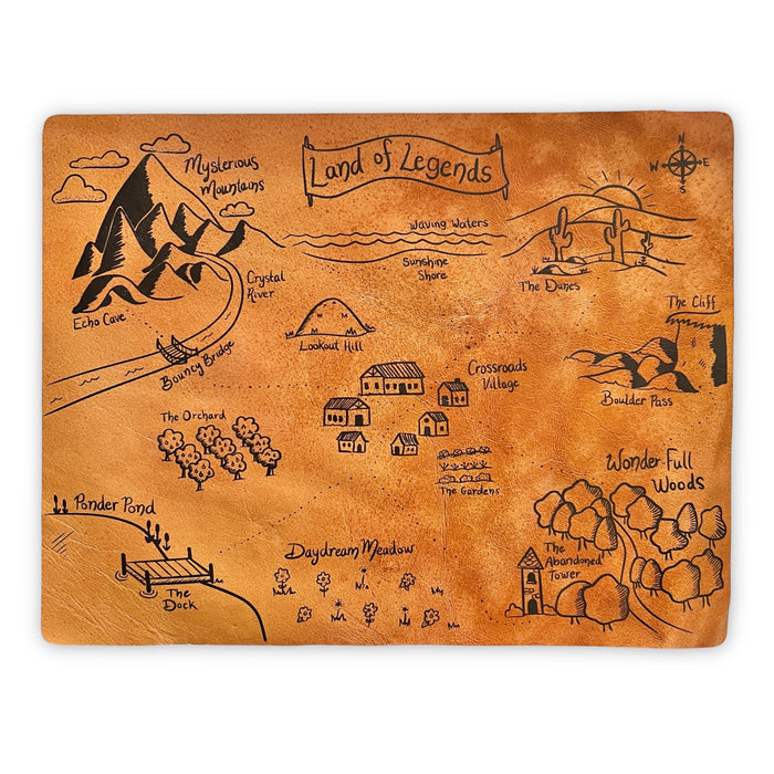 Leather Map - Land of Legends