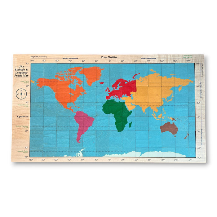 Latitude & Longitude Puzzle Map