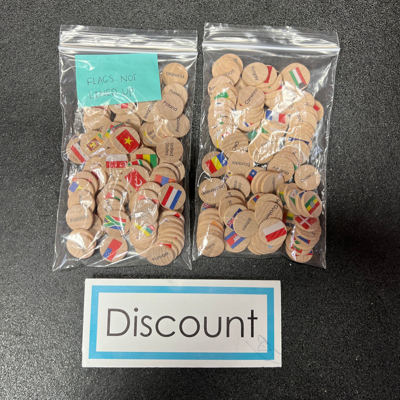 DISCOUNT Small Coins - Country Flags