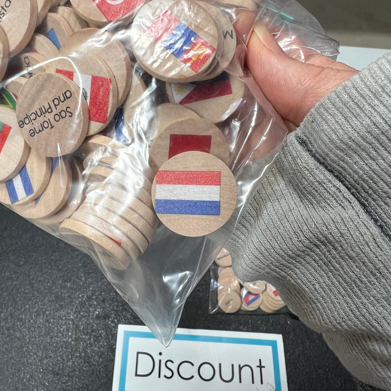 DISCOUNT Small Coins - Country Flags