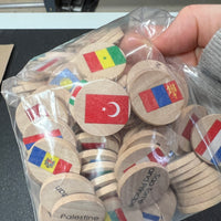 DISCOUNT Small Coins - Country Flags