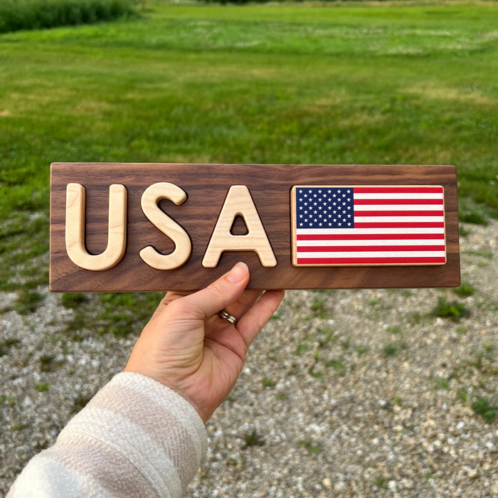 USA with Flag Puzzle