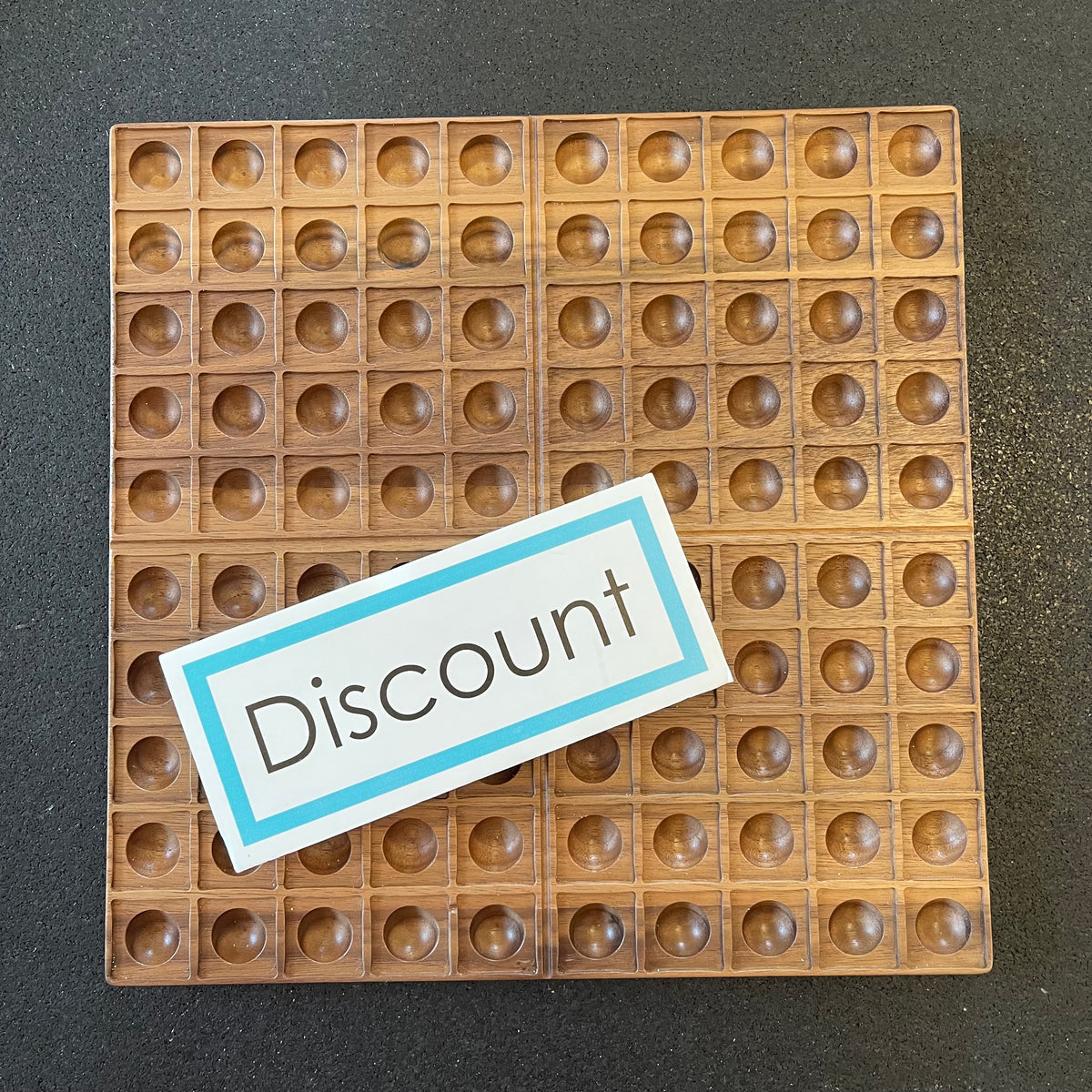 DISCOUNT Walnut Hundred Frame - Square Pockets