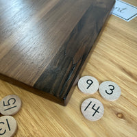 DISCOUNT Walnut Number Bond Tray with Coins