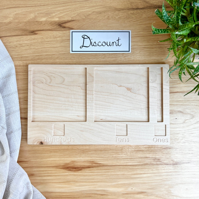 DISCOUNT Base Ten Tray & Number Tiles