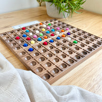 DISCOUNT Walnut Hundred Frame - Square Pockets