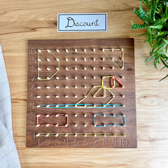 DISCOUNT Walnut Geoboard - Large