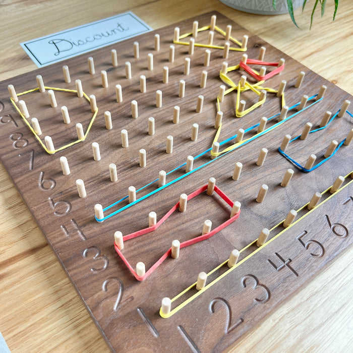 DISCOUNT Walnut Geoboard - Large