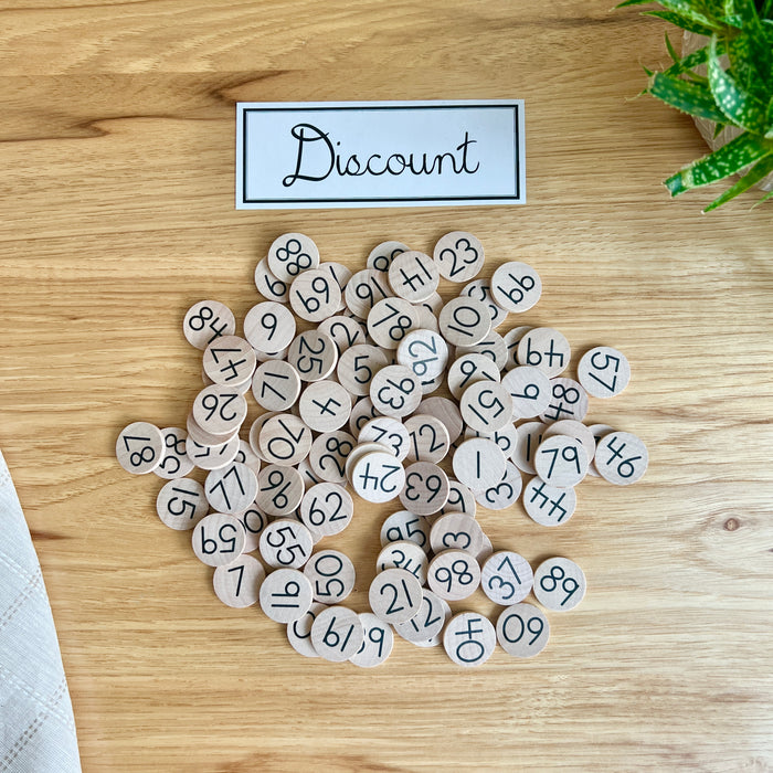 DISCOUNT Small Coins - Numbers 1-100