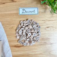 DISCOUNT Small Coins - Alphabet
