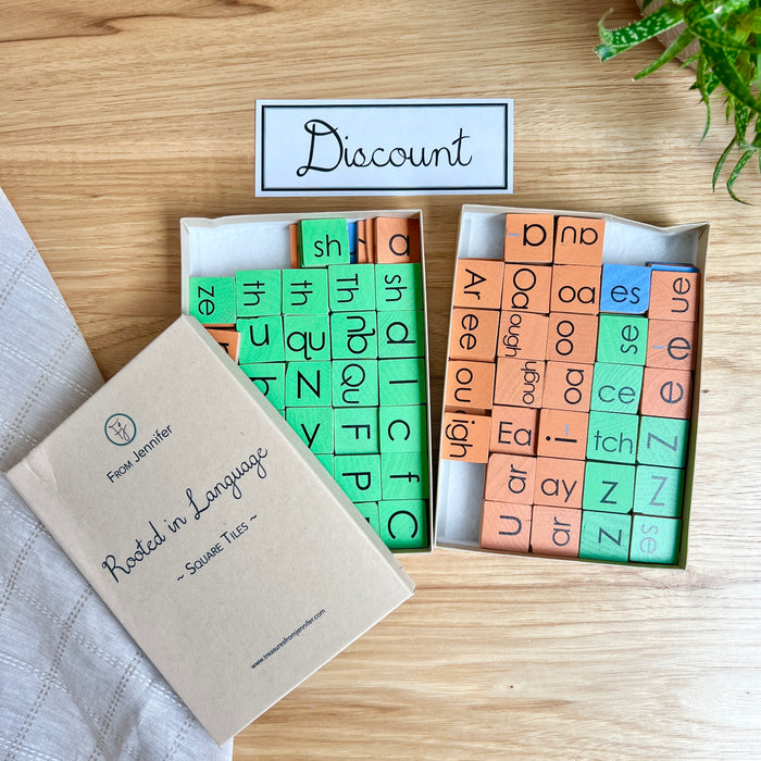 DISCOUNT Square Tiles - Rooted in Language