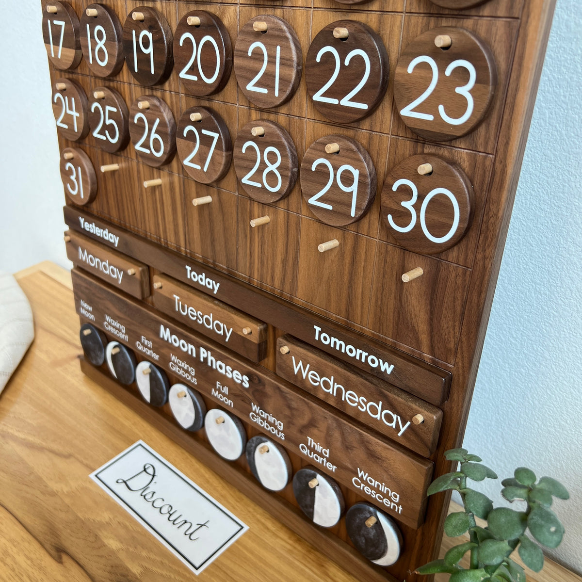 DISCOUNT Walnut Classroom Calendar - Tall Size