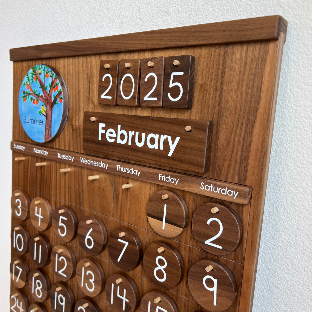DISCOUNT Walnut Classroom Calendar - Tall Size
