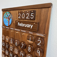DISCOUNT Walnut Classroom Calendar - Tall Size