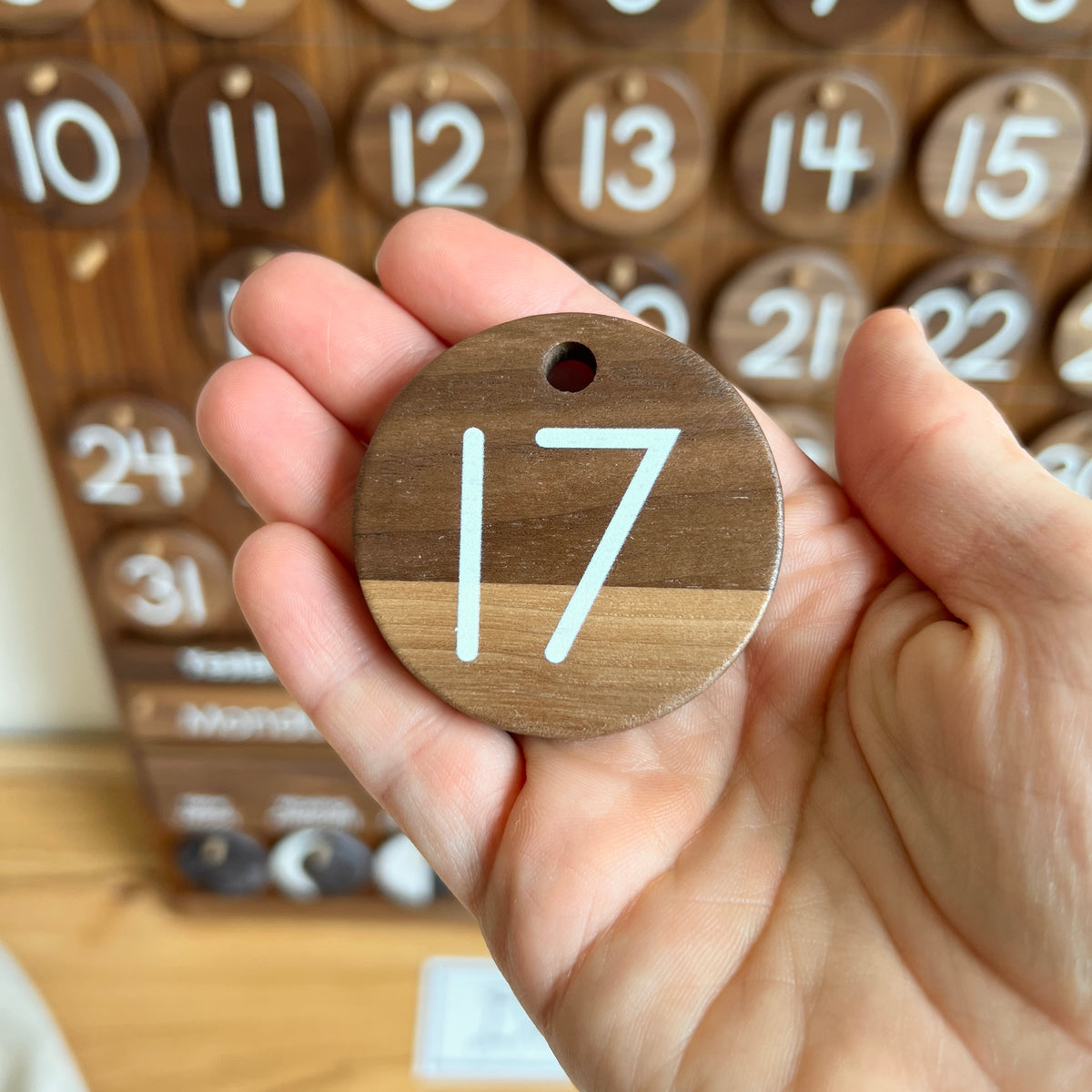 DISCOUNT Walnut Classroom Calendar - Tall Size