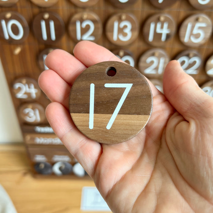 DISCOUNT Walnut Classroom Calendar - Tall Size