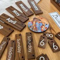DISCOUNT Walnut Classroom Calendar - Tall Size