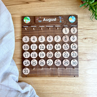 Home Calendar - Walnut Wood
