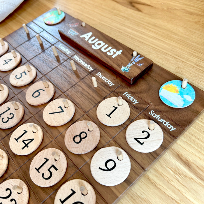 Home Calendar - Walnut Wood