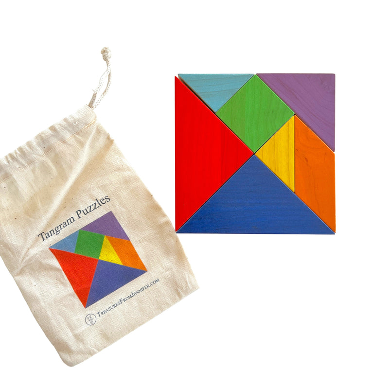Rainbow Wooden Tangram Puzzle