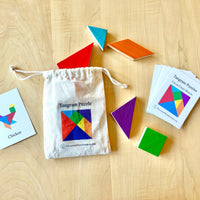 Rainbow Wooden Tangram Puzzle