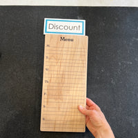 DISCOUNT Dry Erase Chart - Menu