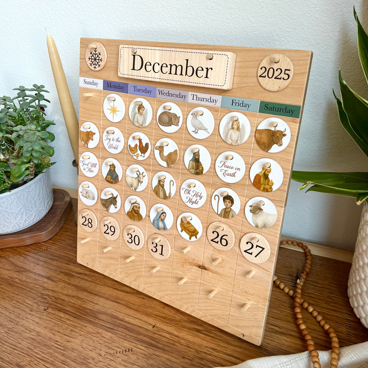Advent Calendar Coins - Natural Nativity