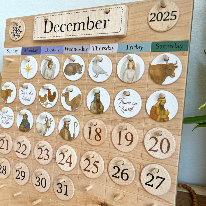 Advent Calendar Coins - Natural Nativity