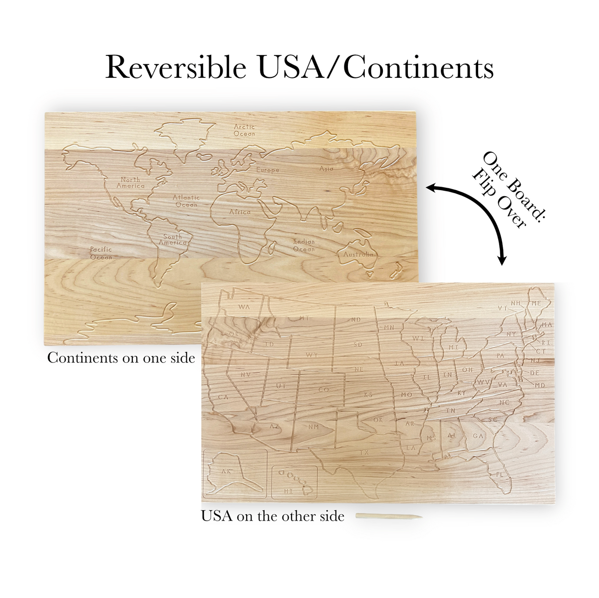 USA and Continents Tracing Board