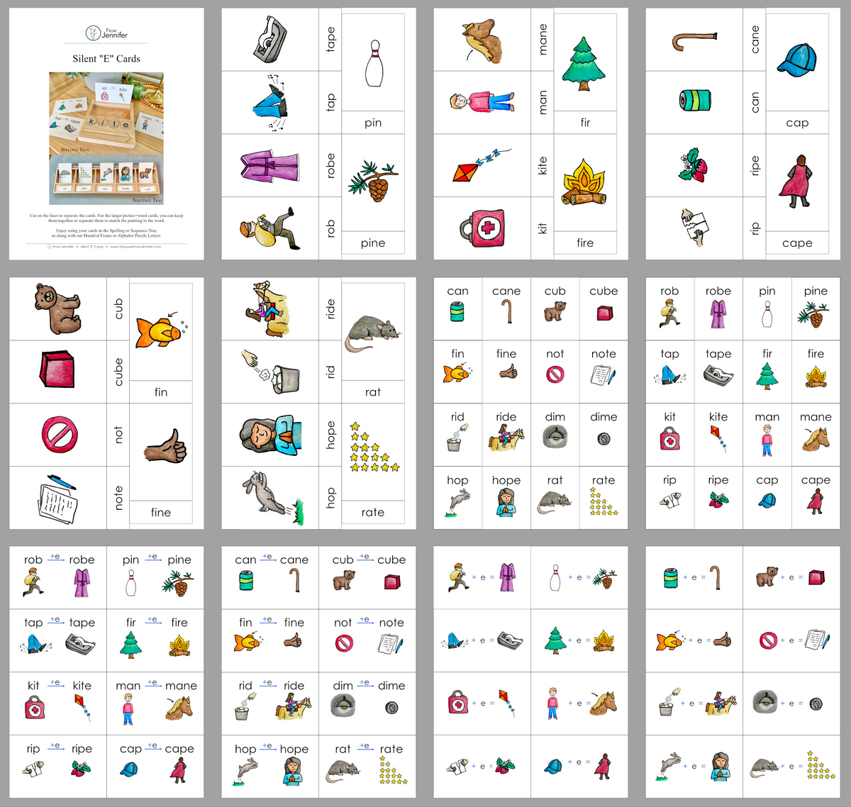 PDF: Silent "E" Cards