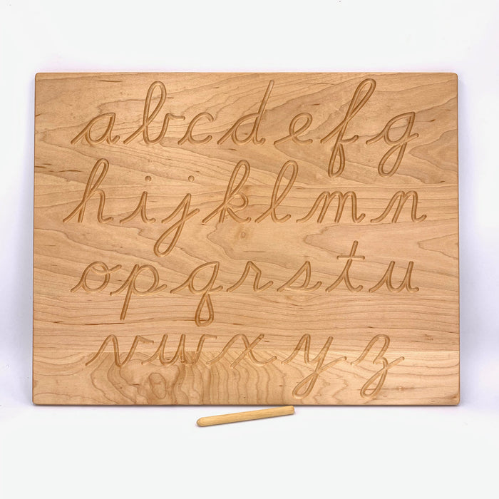 TO BE DISCONTINUED: Cursive Alphabet Tracing Board - LOWERCASE ONLY