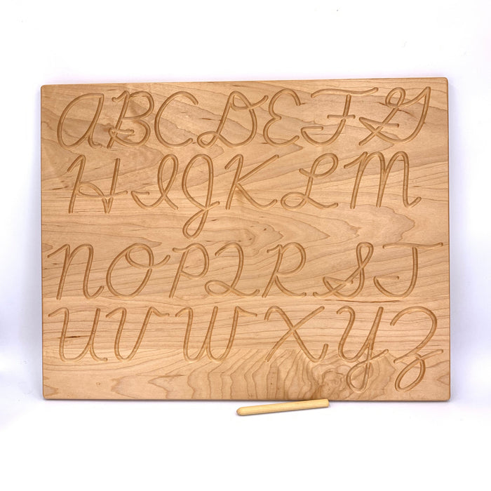 TO BE DISCONTINUED: Cursive Alphabet Tracing Board - UPPERCASE ONLY