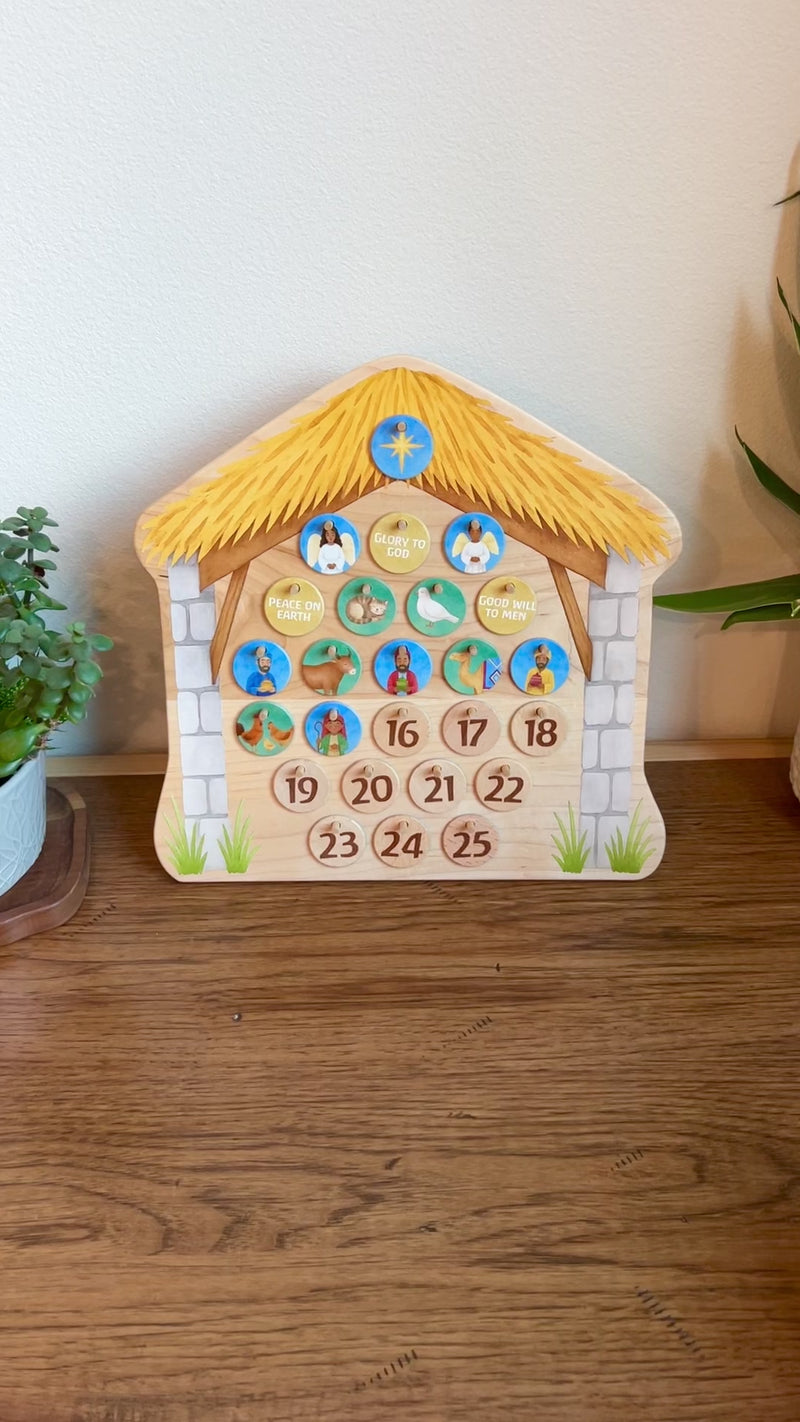 Colorful Nativity Advent Calendar